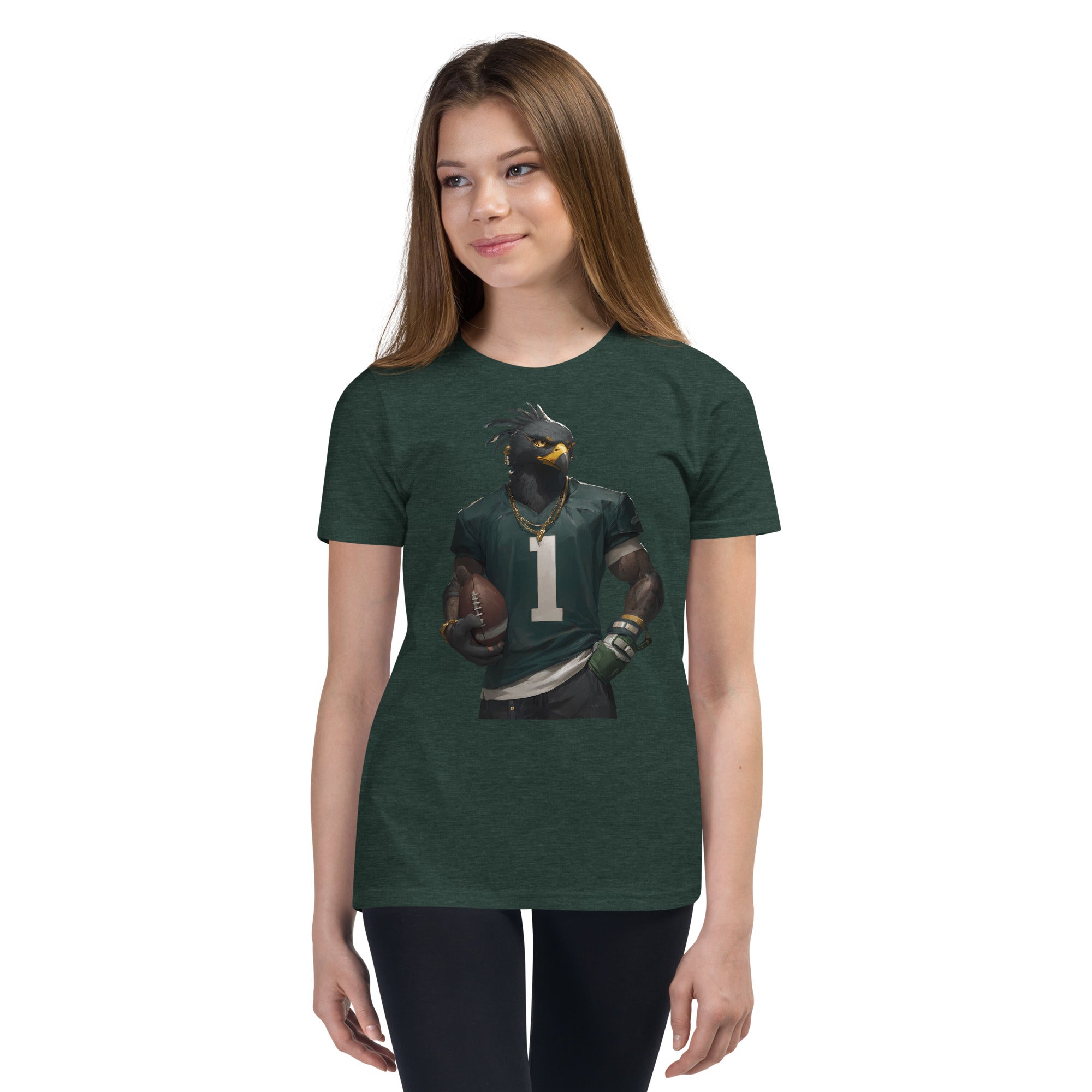Eagle 6 K Youth Short Sleeve T-Shirt Heather Forest