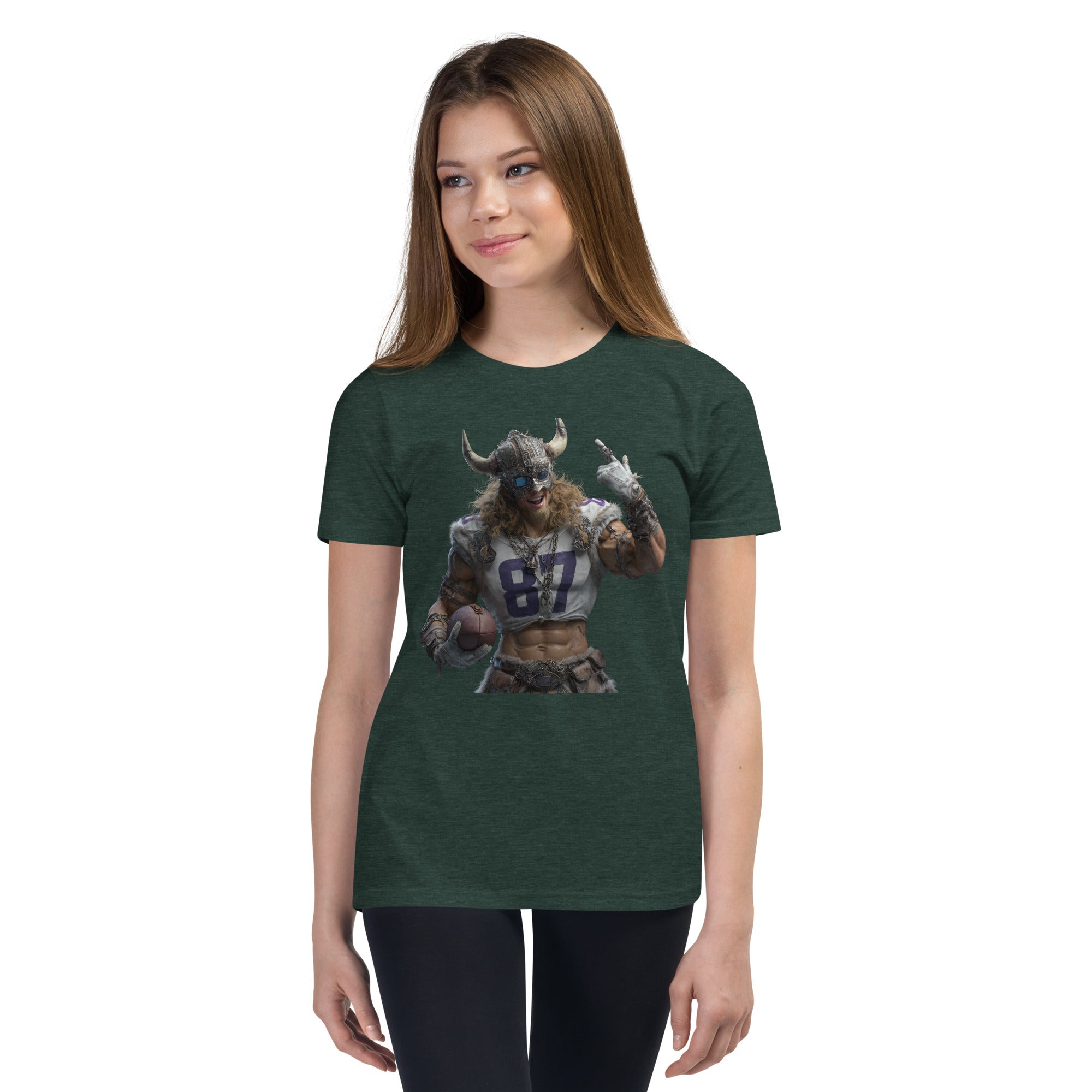 Viking 10 K Youth Short Sleeve T-Shirt Heather Forest