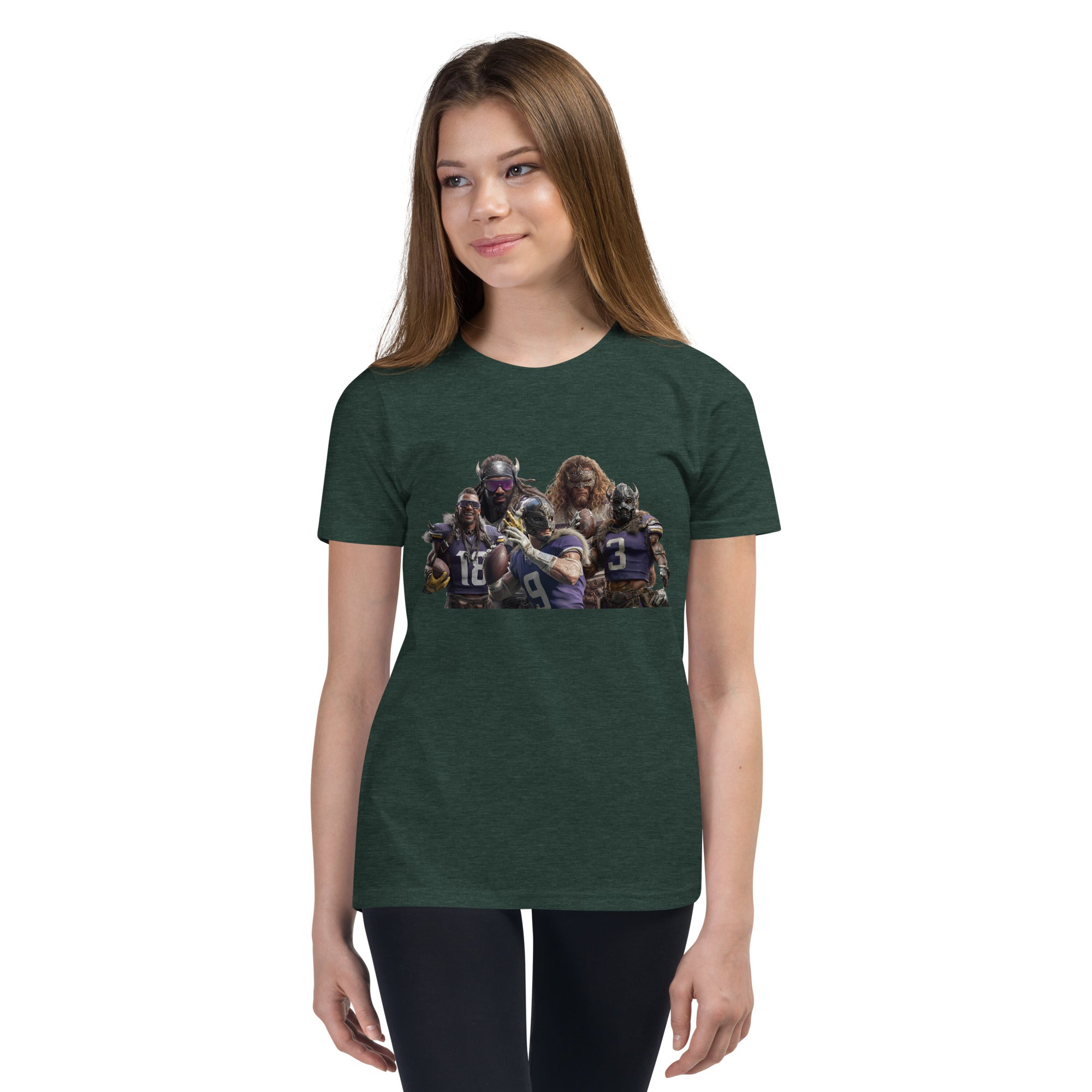 Viking 11 K Youth Short Sleeve T-Shirt Heather Forest