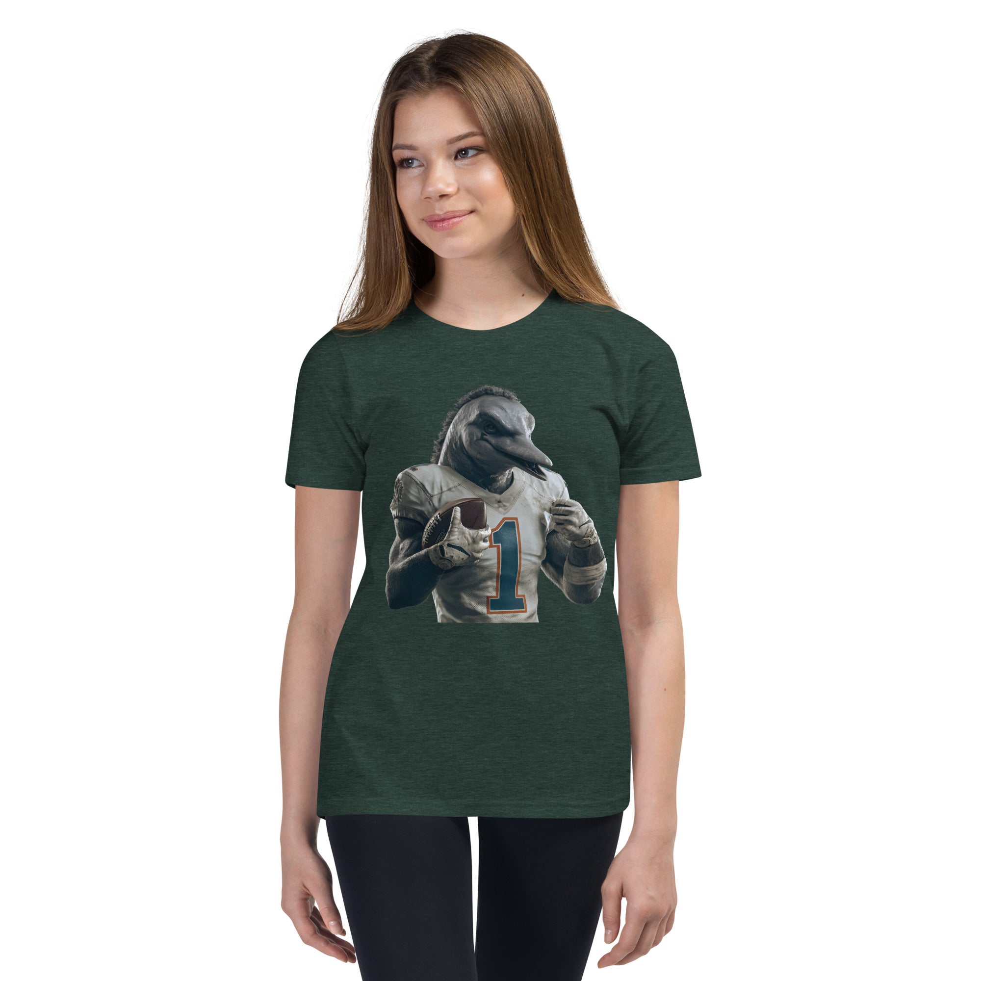 Dolphin 8 K Youth Short Sleeve T-Shirt Heather Forest