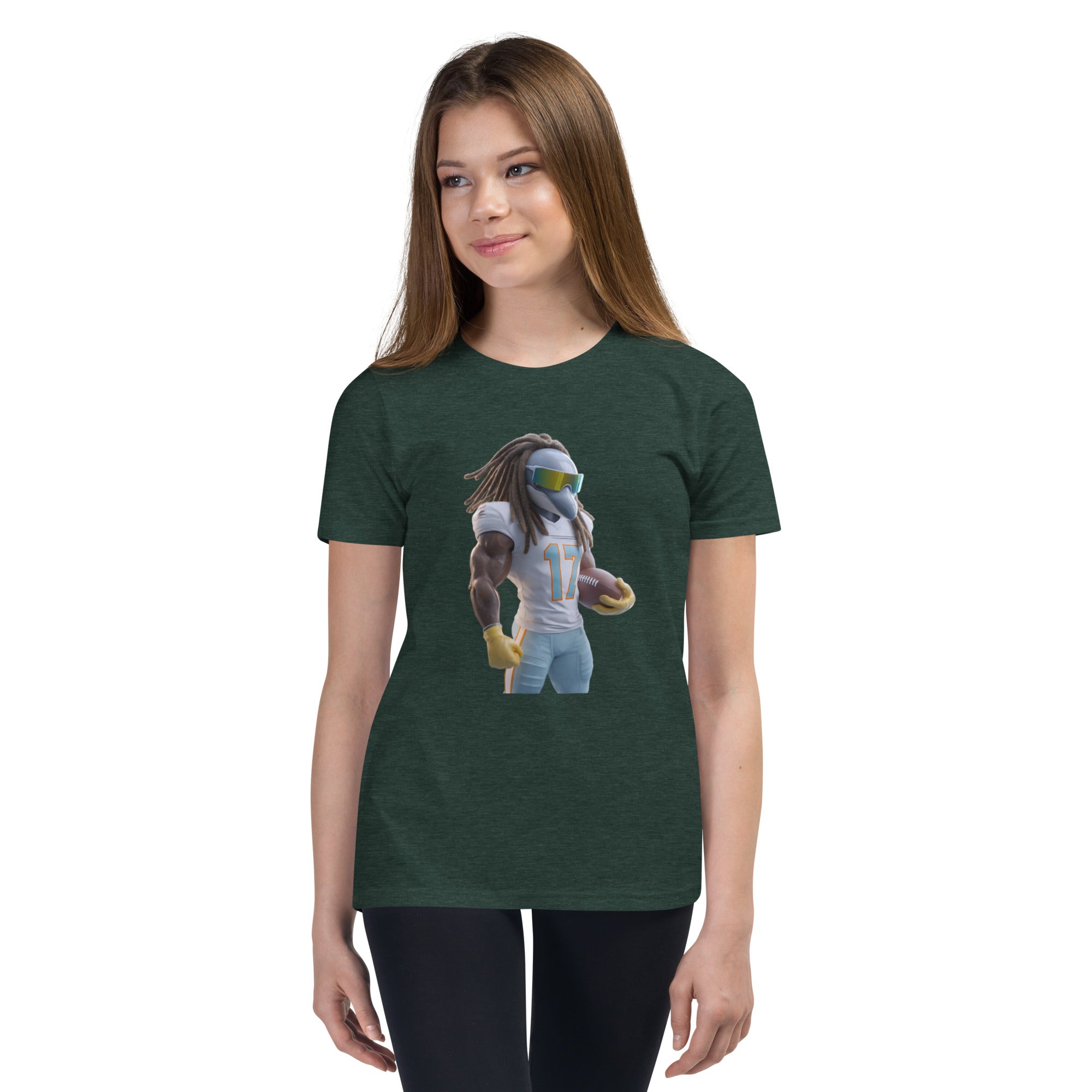 Dolphin 11 K Youth Short Sleeve T-Shirt Heather Forest