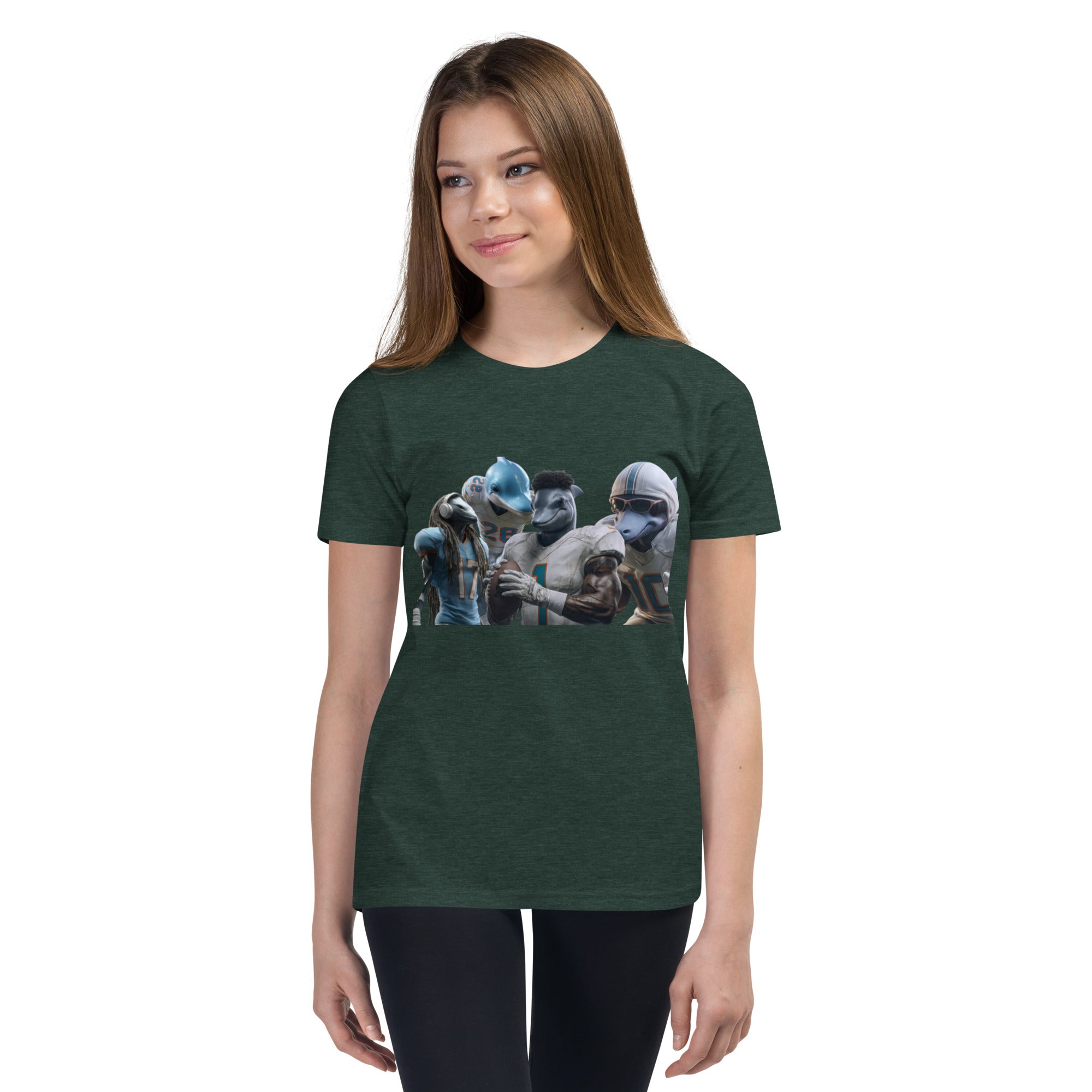 Dolphin 12 K Youth Short Sleeve T-Shirt Heather Forest