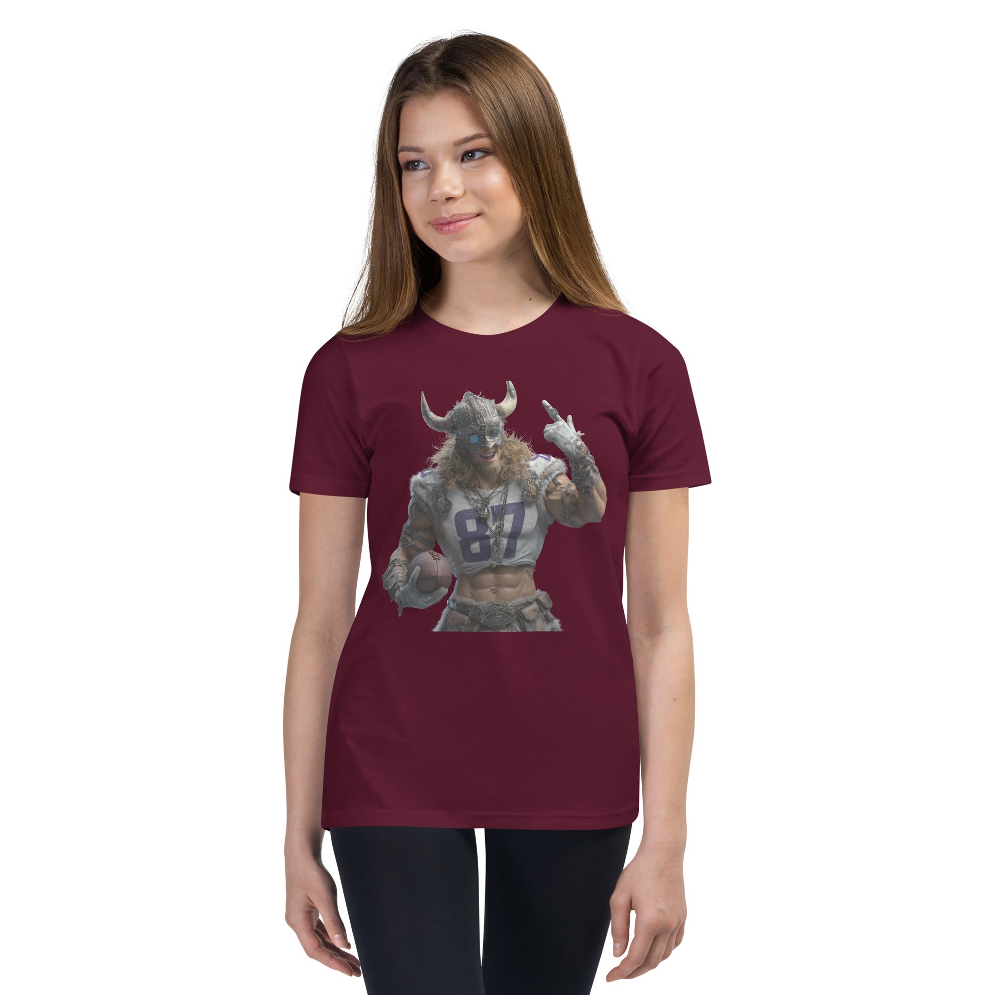 Viking 10 K Youth Short Sleeve T-Shirt Maroon