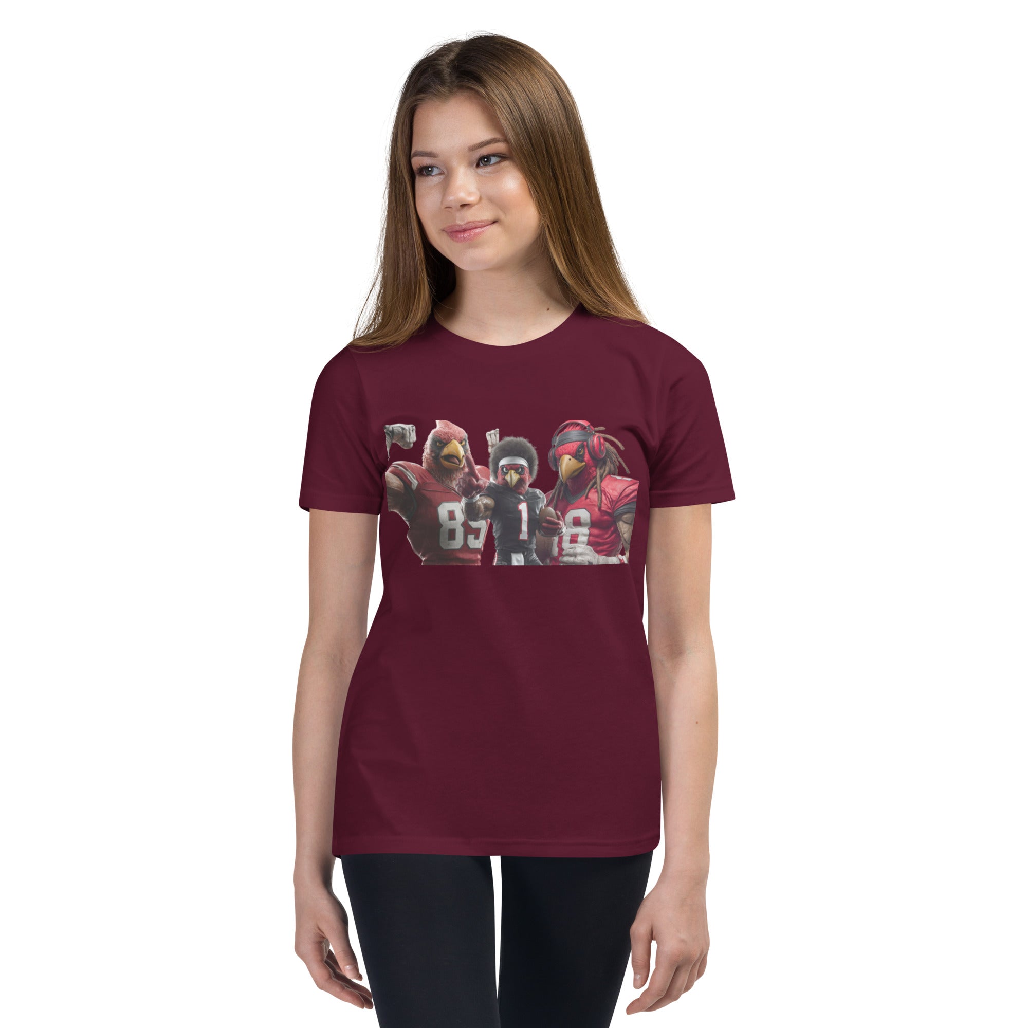 Cardina 13 K Youth Short Sleeve T-Shirt Maroon