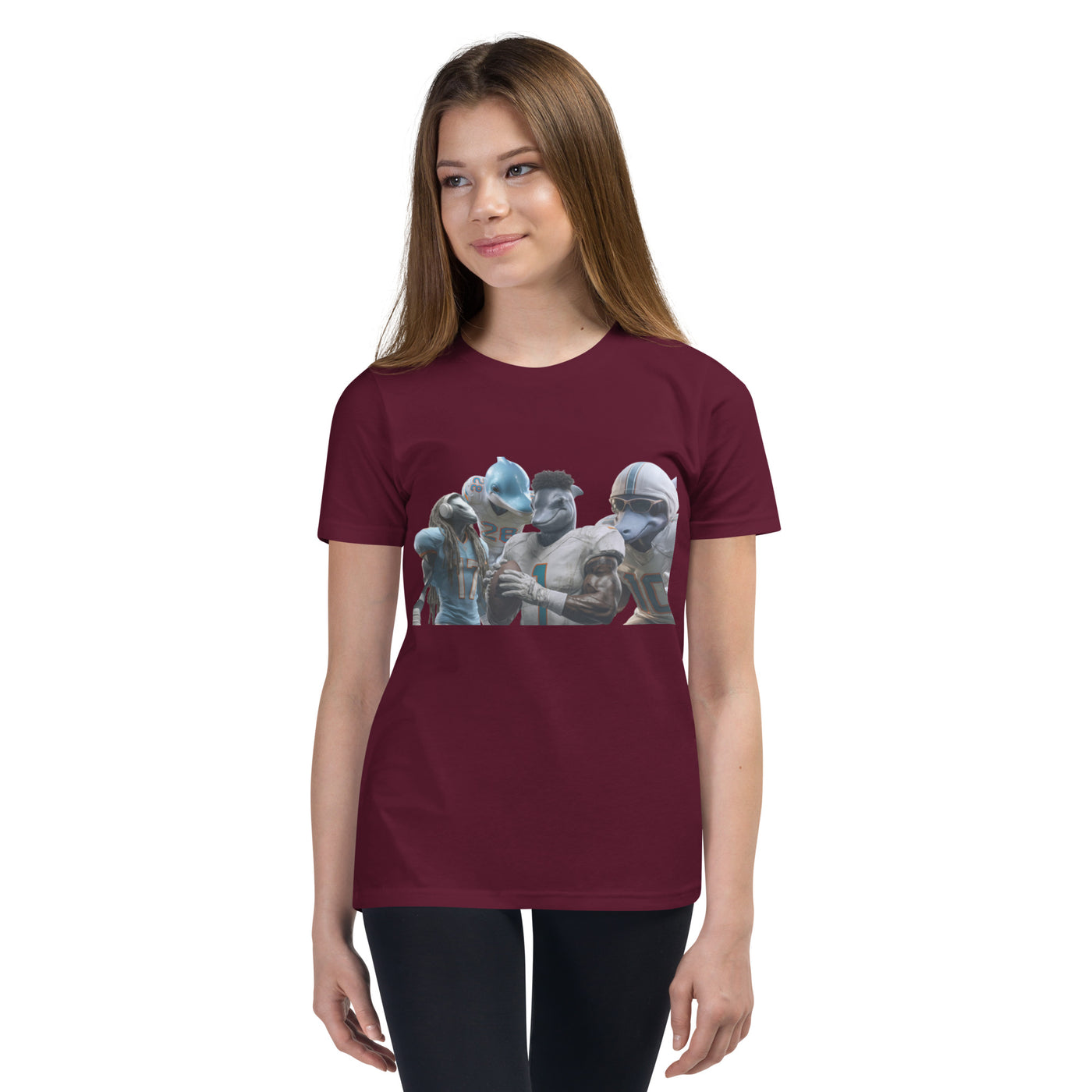 Dolphin 12 K Youth Short Sleeve T-Shirt Maroon
