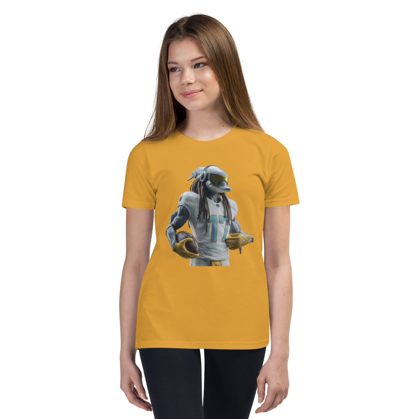 Dolphin 4 K Youth Short Sleeve T-Shirt Mustard