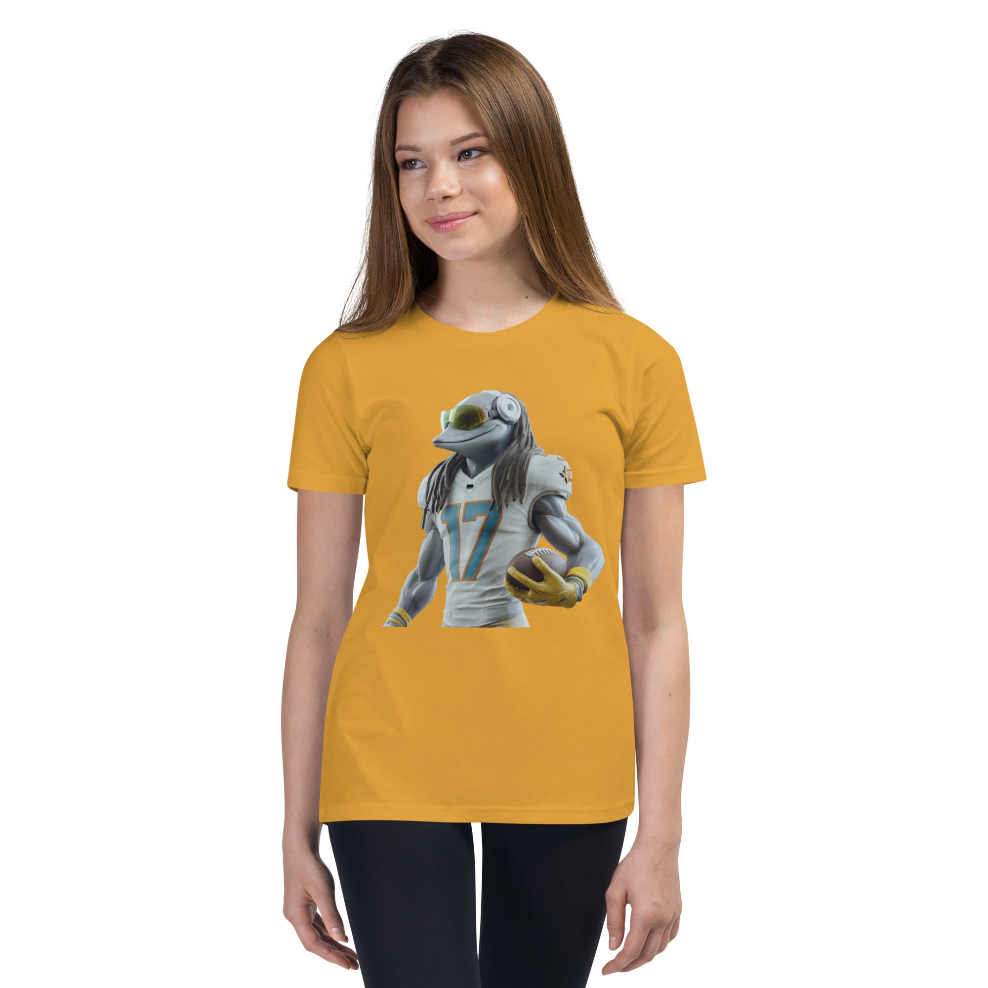 Dolphin 5 K Youth Short Sleeve T-Shirt Mustard