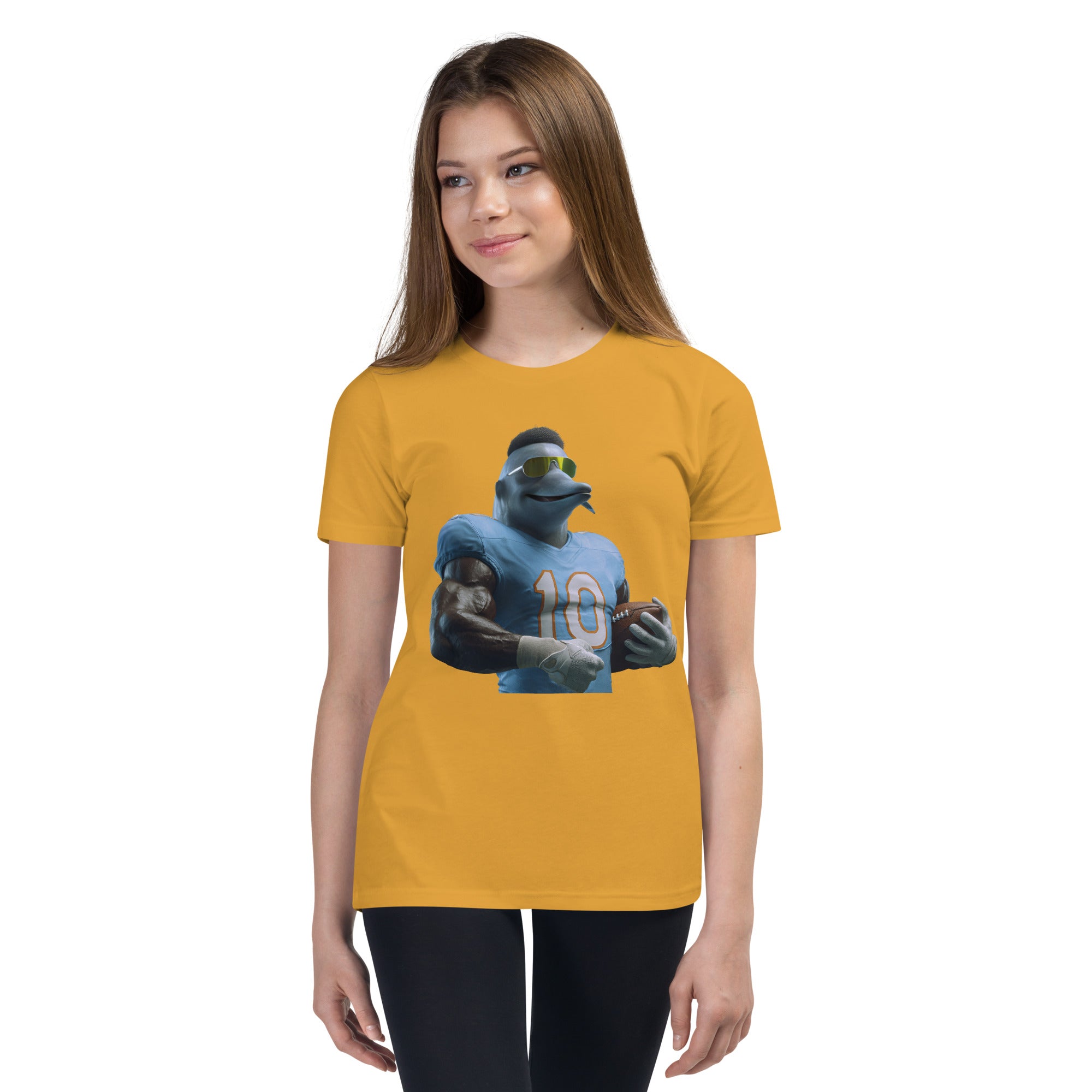 Dolphin 9 K Youth Short Sleeve T-Shirt Mustard