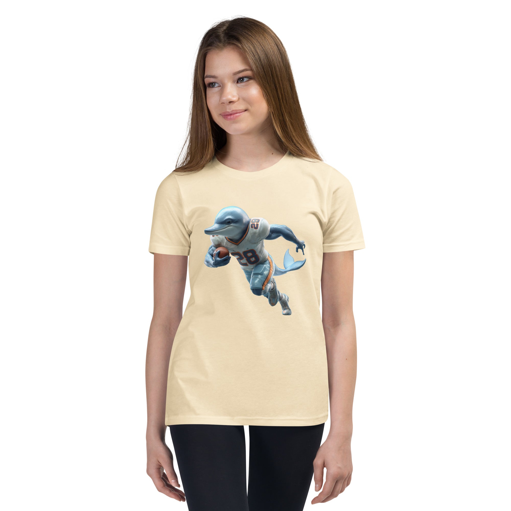 Dolphin 2 K Youth Short Sleeve T-Shirt Natural