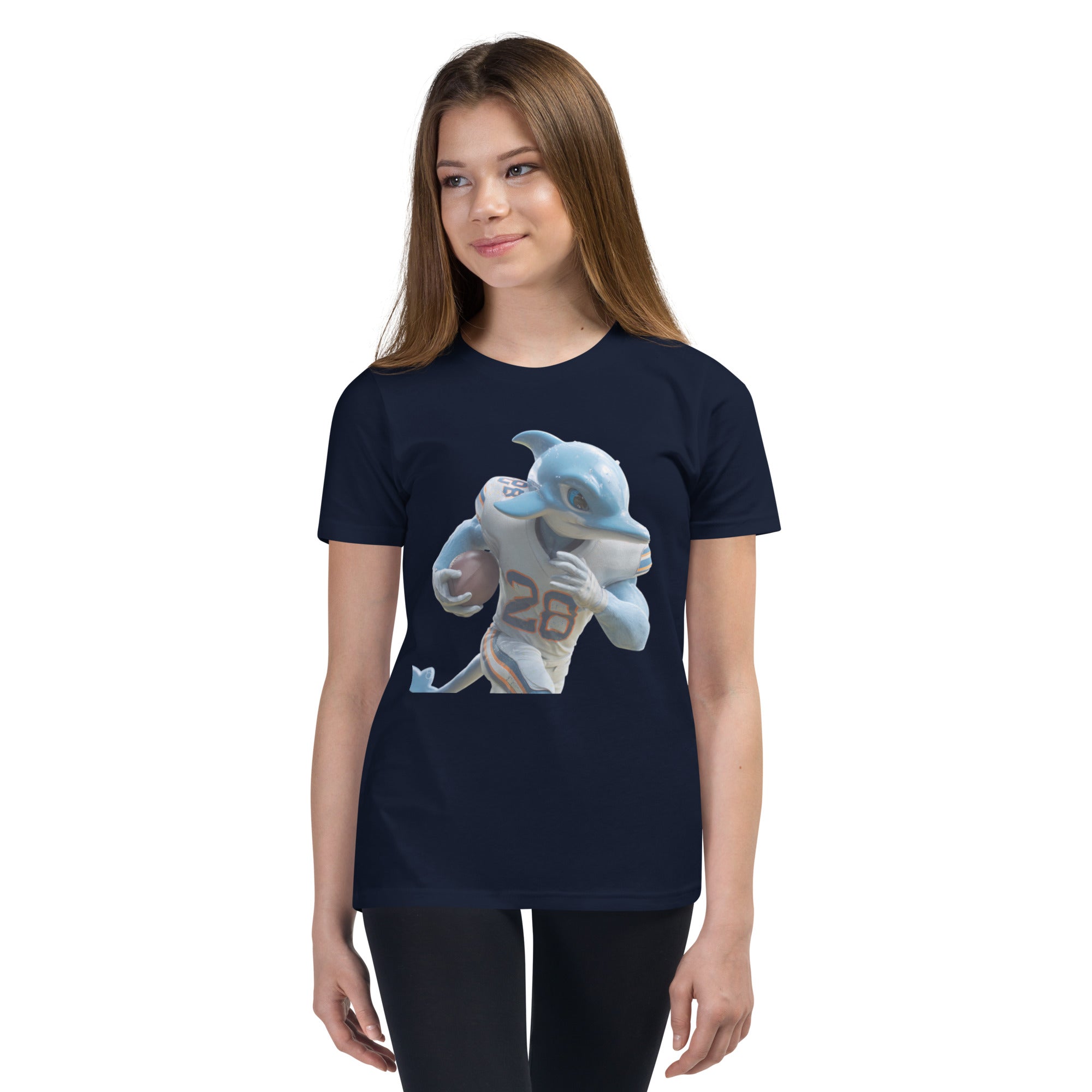 Dolphin 1 K Youth Short Sleeve T-Shirt Navy
