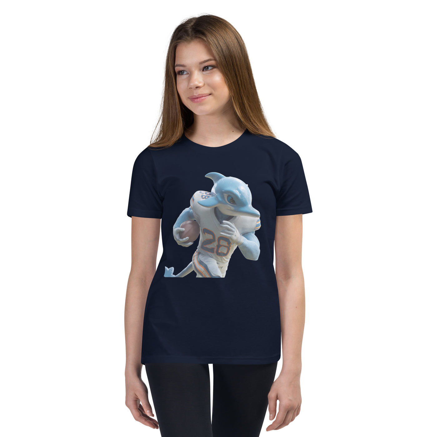 Dolphin 1 K Youth Short Sleeve T-Shirt Navy
