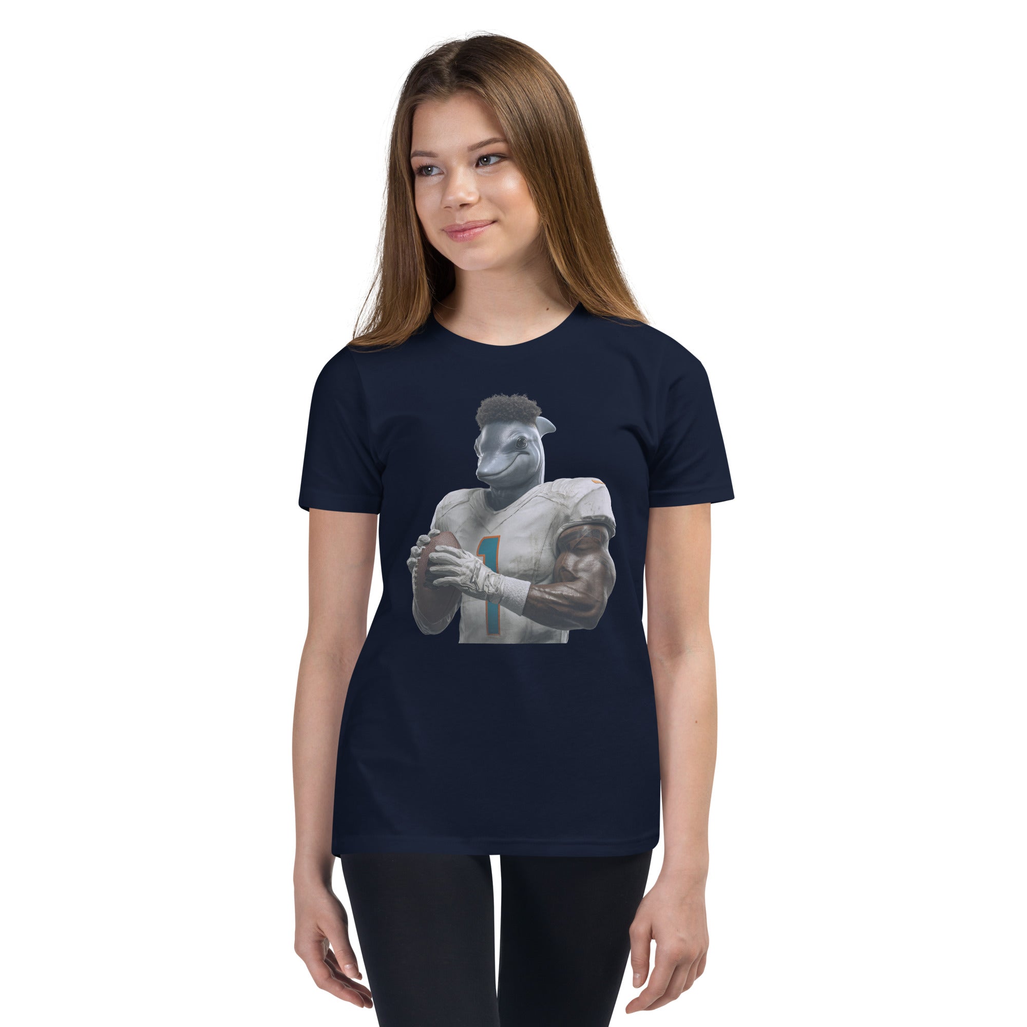 Dolphin 7 K Youth Short Sleeve T-Shirt Navy
