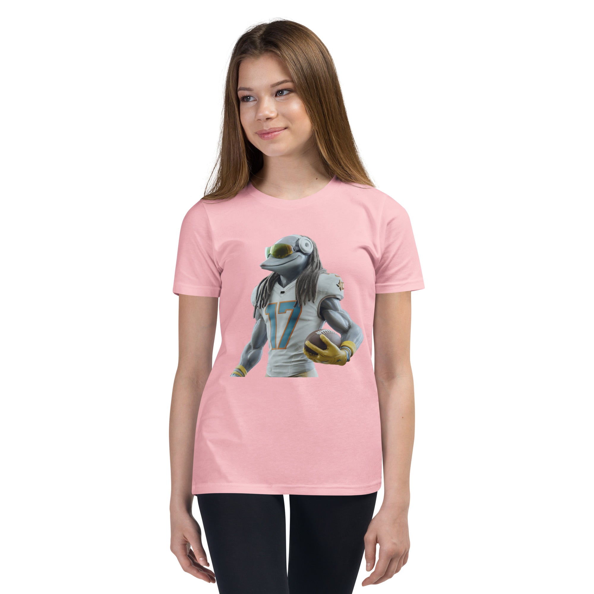 Dolphin 5 K Youth Short Sleeve T-Shirt Pink