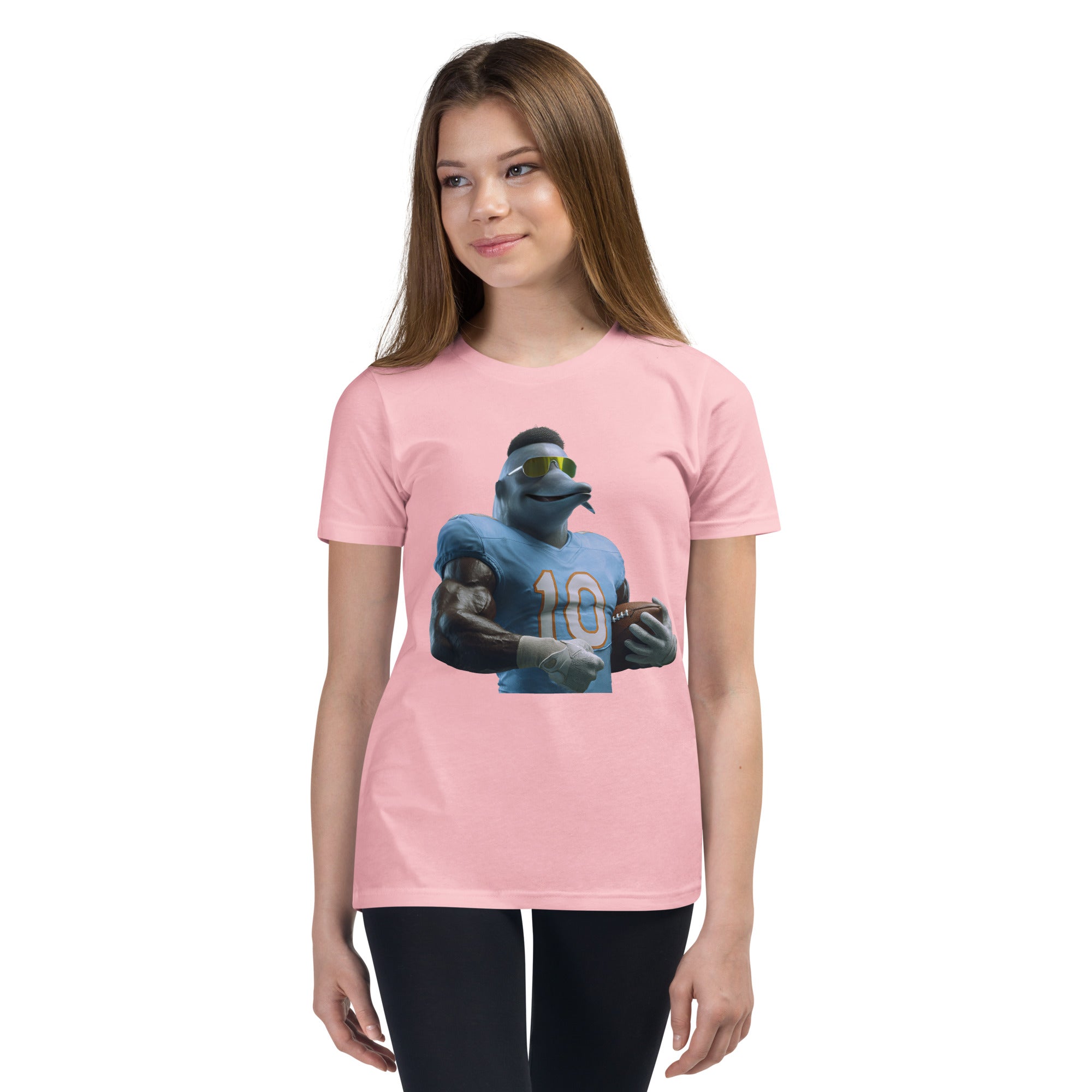 Dolphin 9 K Youth Short Sleeve T-Shirt Pink