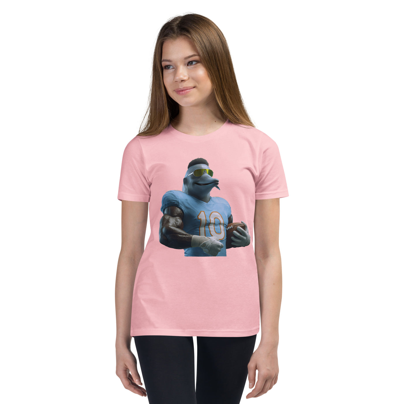 Dolphin 9 K Youth Short Sleeve T-Shirt Pink