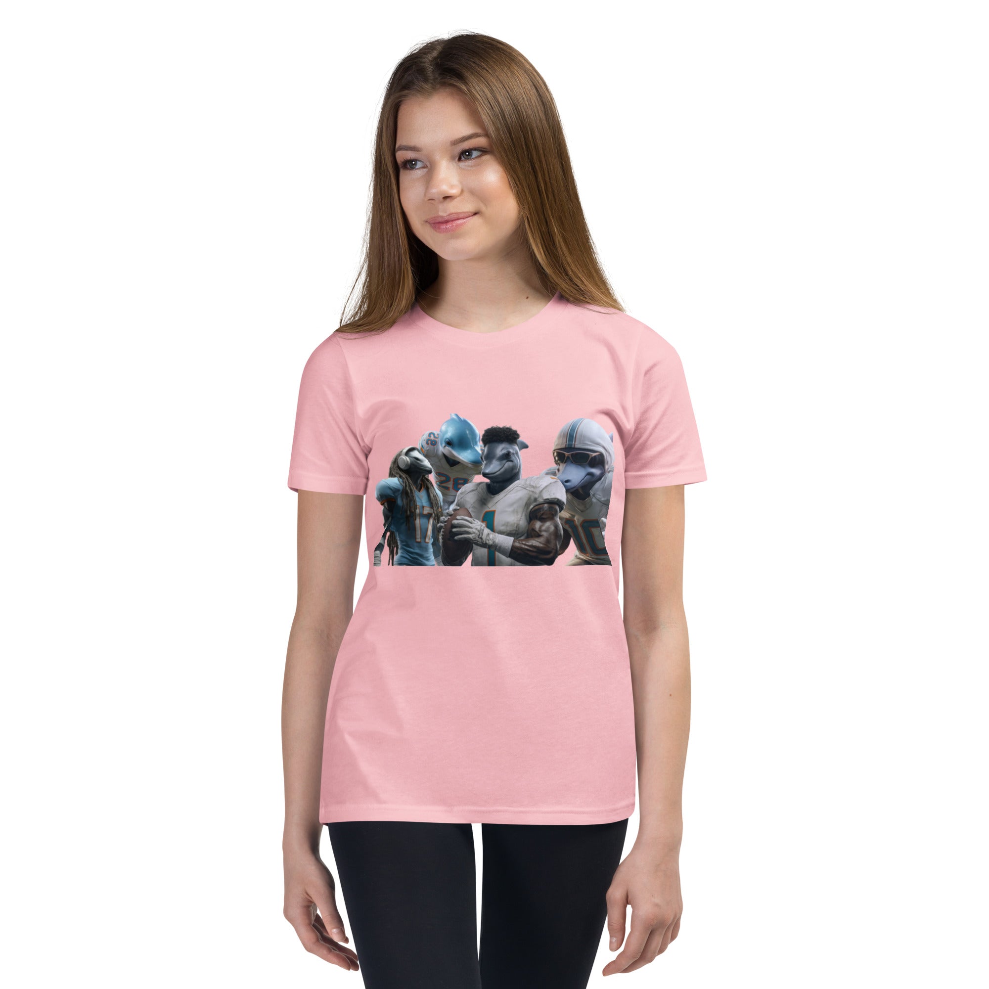 Dolphin 12 K Youth Short Sleeve T-Shirt Pink