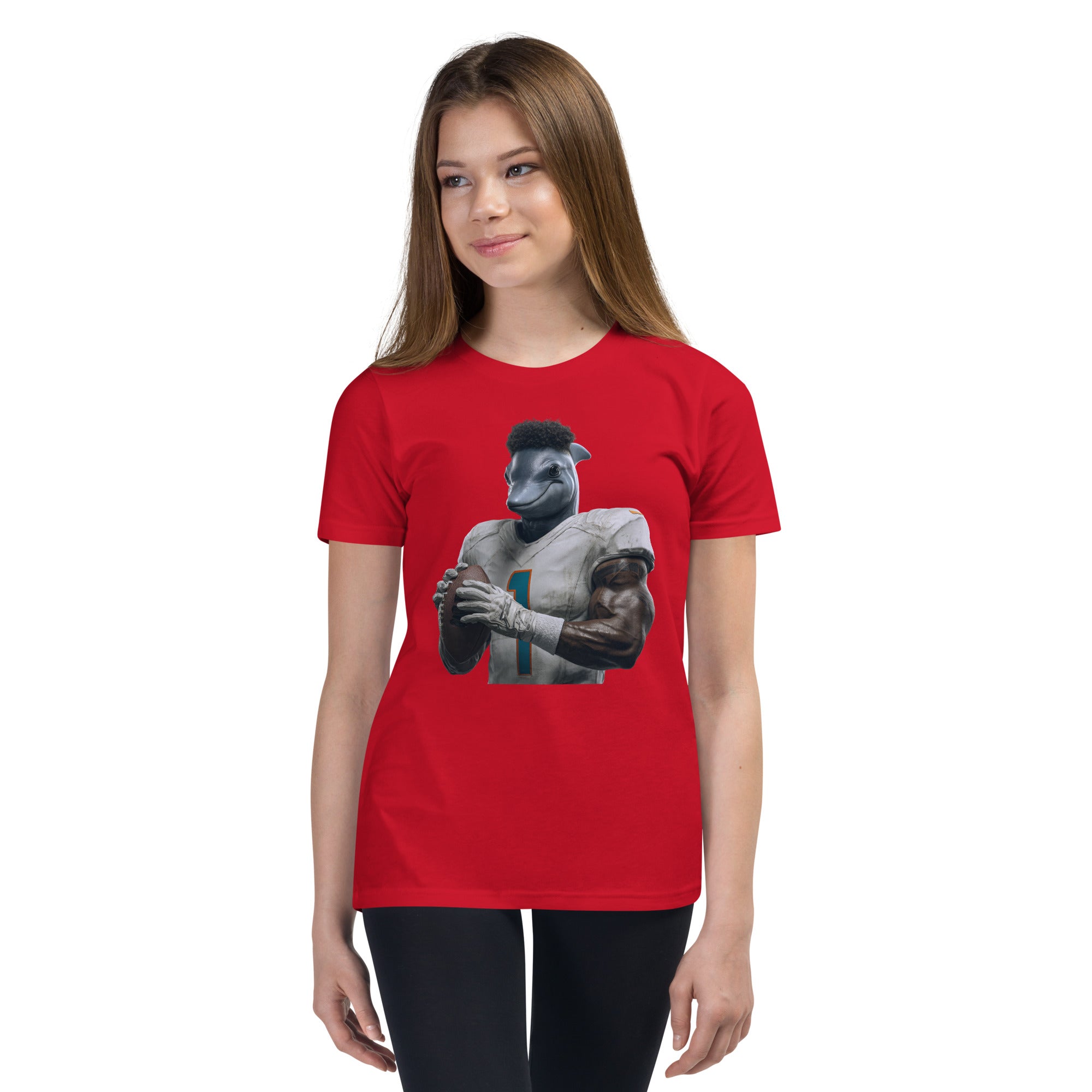 Dolphin 7 K Youth Short Sleeve T-Shirt Red