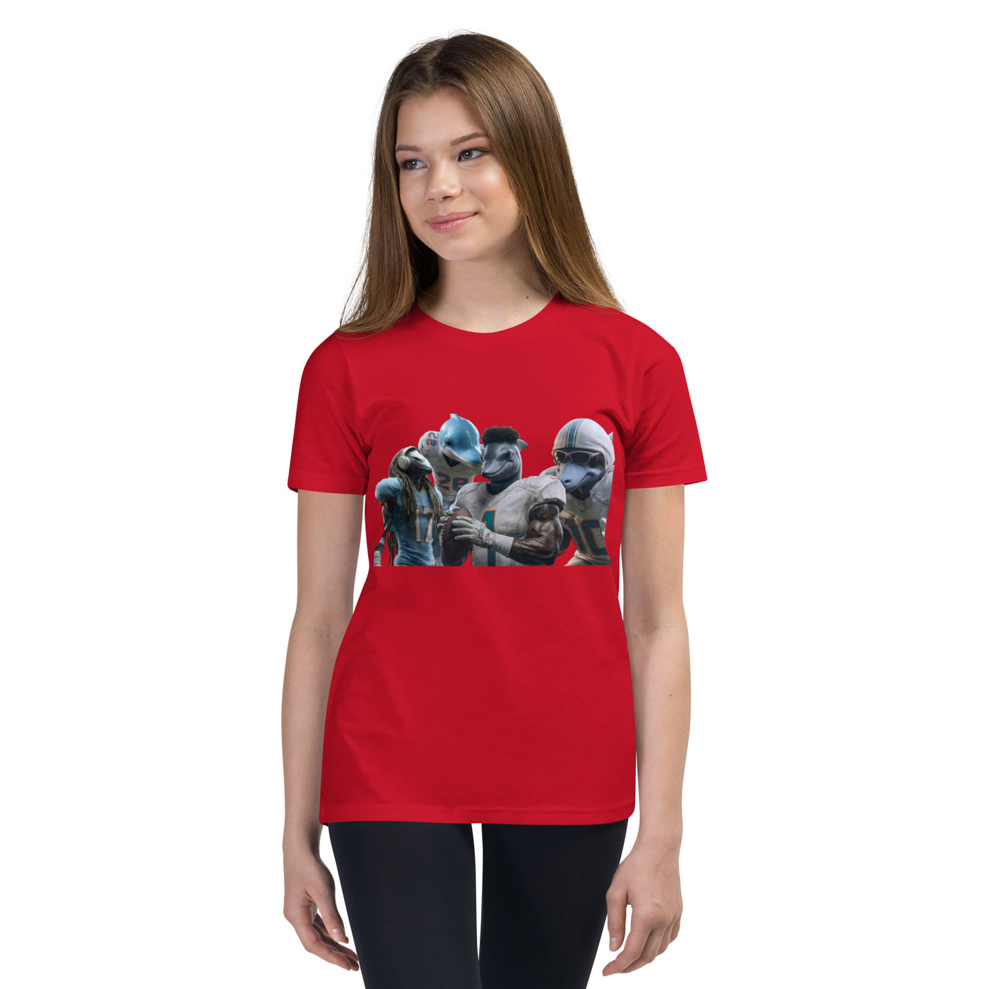 Dolphin 12 K Youth Short Sleeve T-Shirt Red