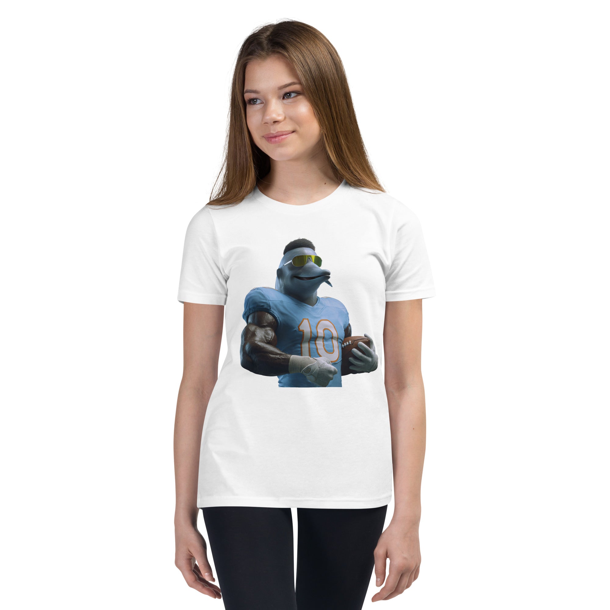 Dolphin 9 K Youth Short Sleeve T-Shirt White